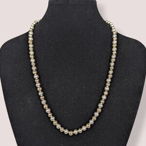 Liz Claiborne Gold & Silver Tone Beaded Necklace